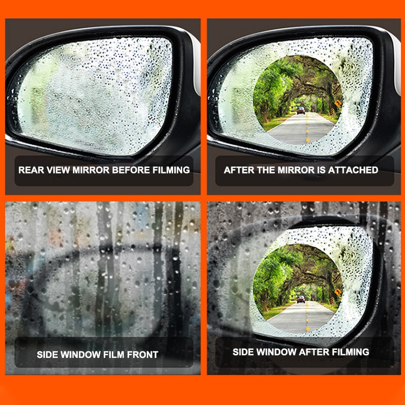 2PCS/Set Anti Fog Car Mirror Window Clear Film Anti-Light Car Rearview Mirror Protective Film Waterproof Rainproof Car Sticker 2PCS/Set Anti Fog Car Mirror Window Clear Film Anti-Light Car Rearview Mirror Protective Film Waterproof Rainproof Car Sticker