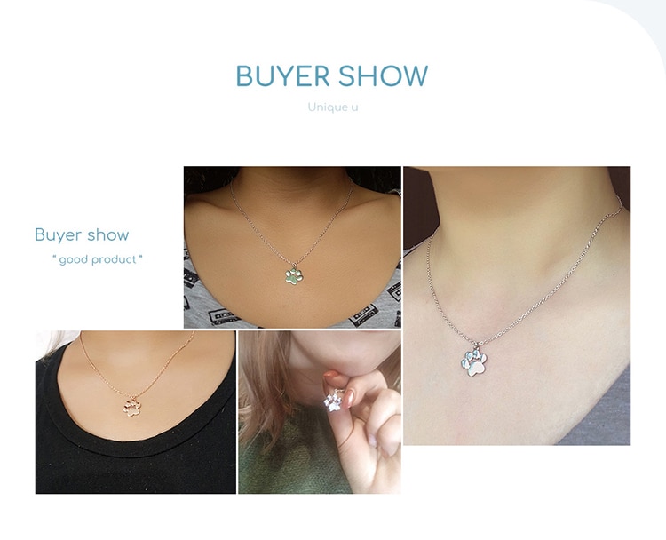 Dog Cat Footprints Paw Necklaces Pendants Dog Cat Footprints Paw Necklaces Pendants