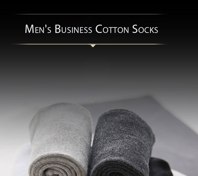 Men's Black Business Cotton Socks 10 Pairs Men's Black Business Cotton Socks 10 Pairs