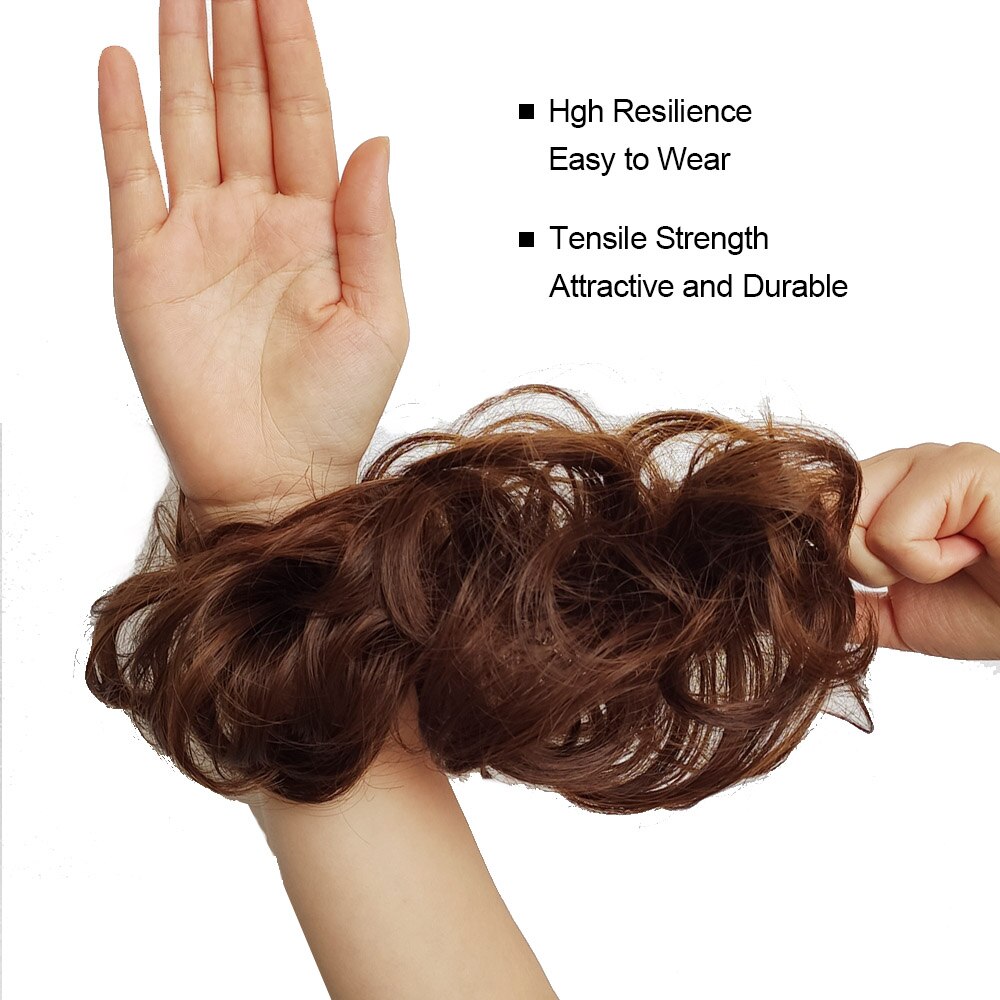 1 Pieces jeedou Synthetic Messy Chignon Donut Gary Brown Color 30g Hair Bun Pad Elastic Hair Rope Rubber Band Hair Extensions 1 Pieces jeedou Synthetic Messy Chignon Donut Gary Brown Color 30g Hair Bun Pad Elastic Hair Rope Rubber Band Hair Extensions