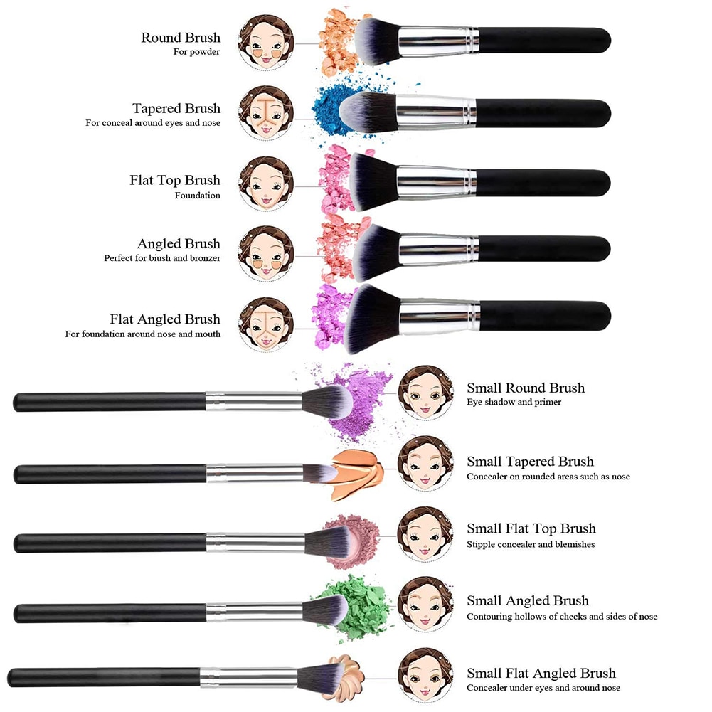 Makeup Brushes tool set 10pcs Professional Powder Foundation Eyeshadow Make Up Brushes Cosmetics Soft Synthetic Hair Makeup Brushes tool set 10pcs Professional Powder Foundation Eyeshadow Make Up Brushes Cosmetics Soft Synthetic Hair